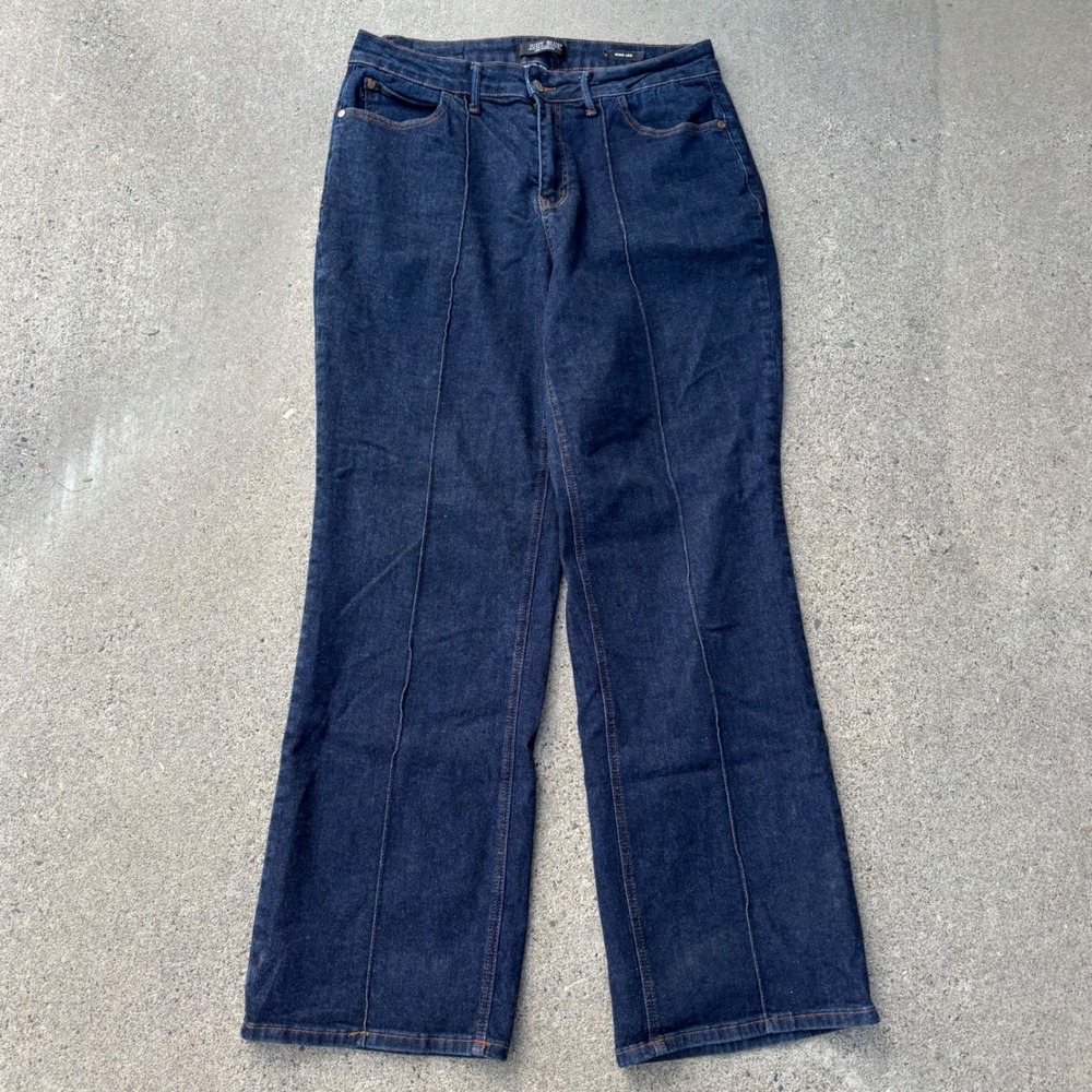 Judy Blue Wide Leg Dark Wash High Waisted Baggy Relaxed Fit Women's Size 16W